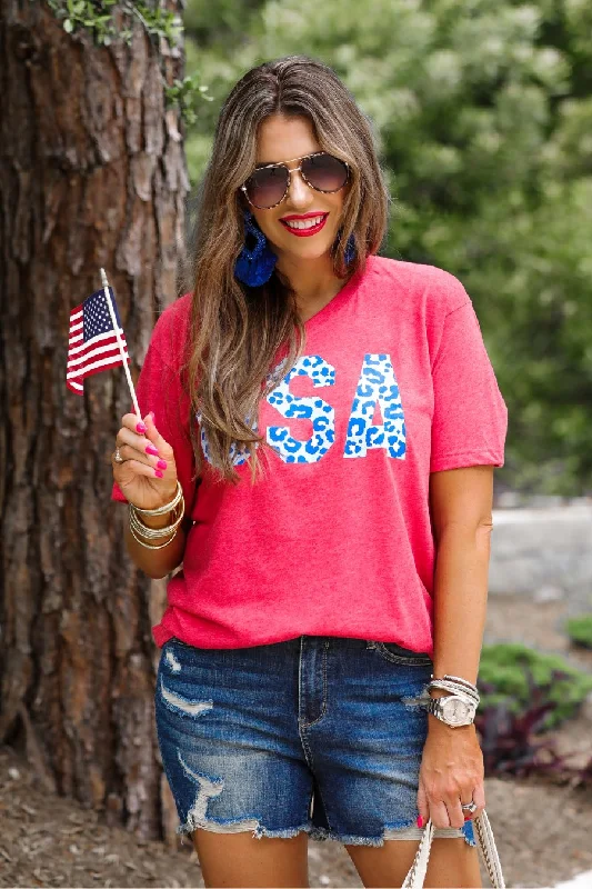 Weekend Bargains to Celebrate USA Leopard Graphic Tee