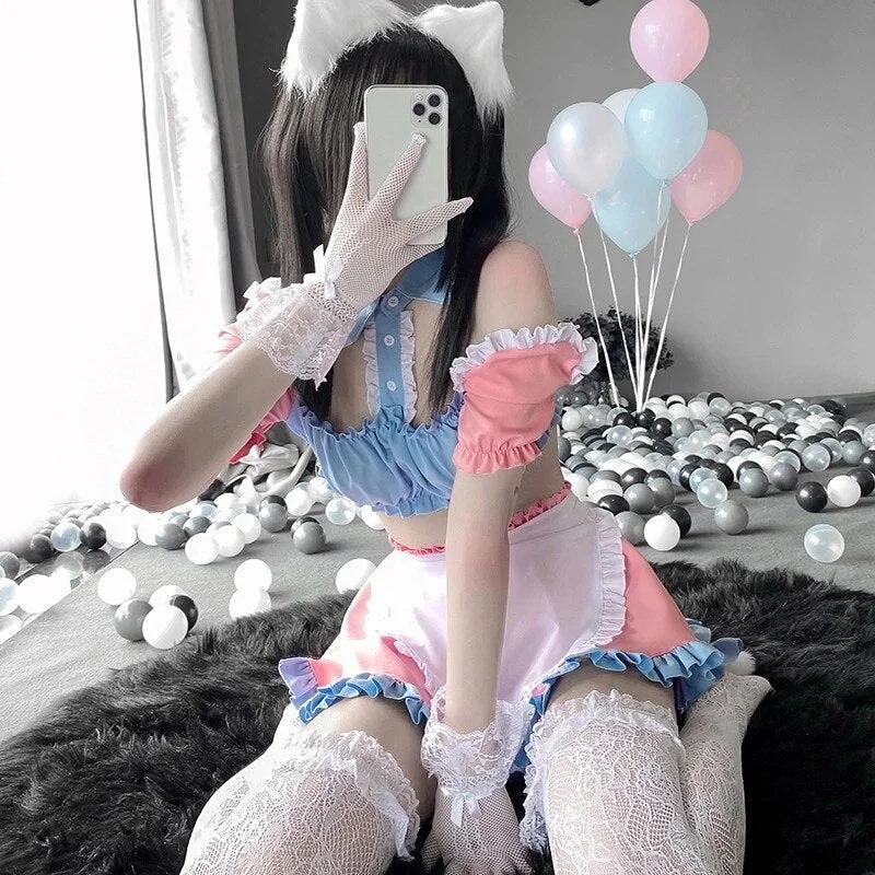 Massive Savings Cotton Candy Maid Cosplay Set