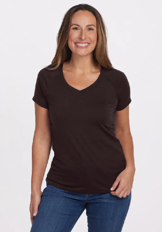 The Best Prices Mia V Neck - French Roast