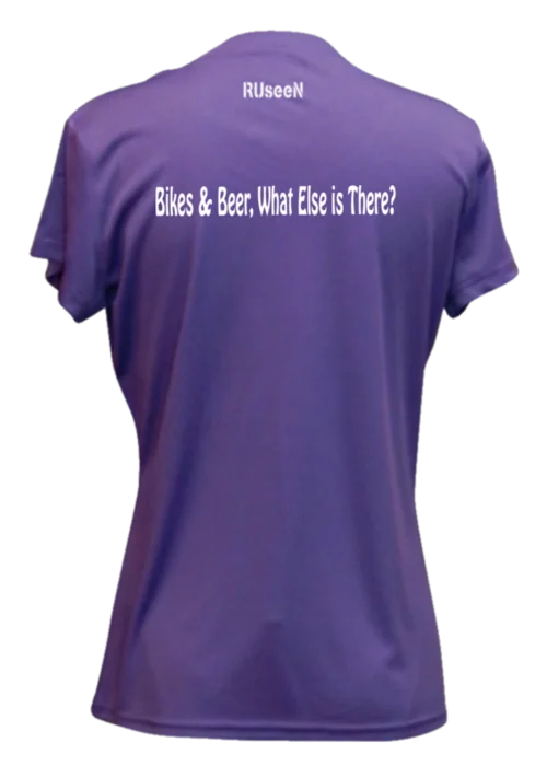 Low Price Women's Reflective Short Sleeve Shirt - Bikes & Beer