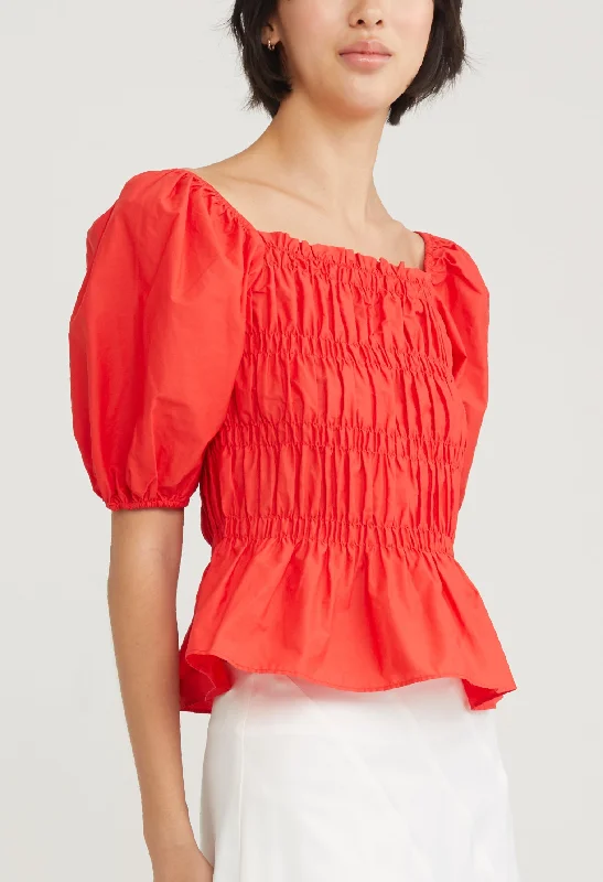 Weekend Savings Spree Stretch Bodice Peplum Top