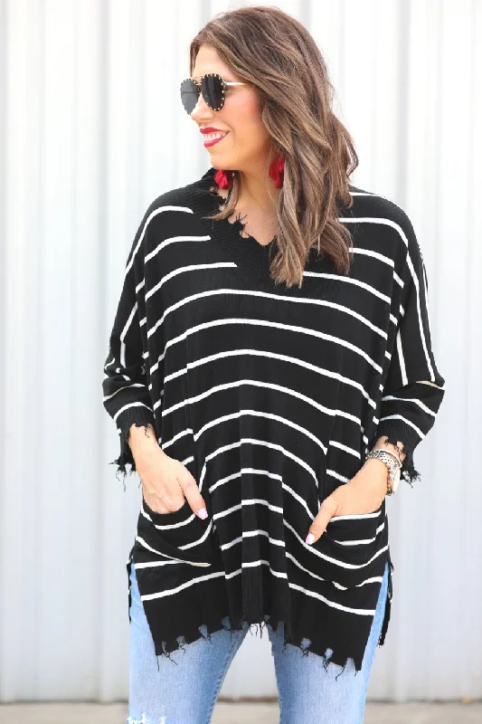 Celebrate the Weekend with Discounts Whitney Distressed Poncho Top