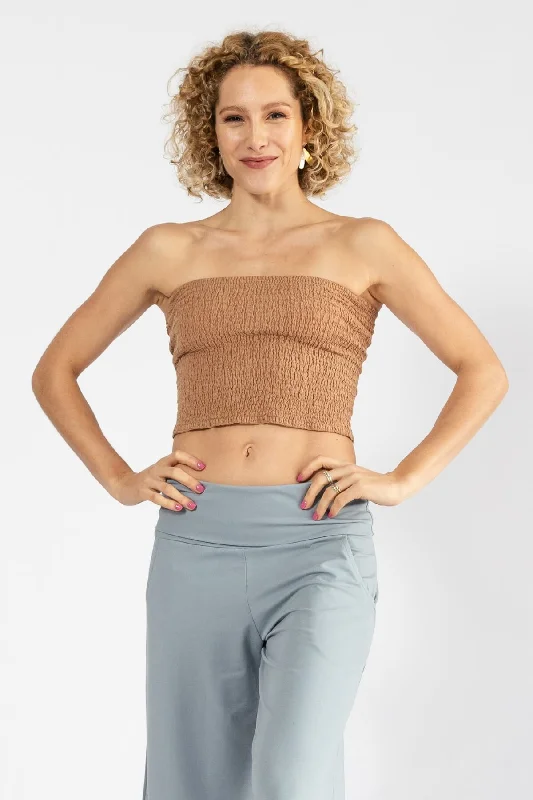 Celebrate the Weekend with Discounts Strapless Top - Sand
