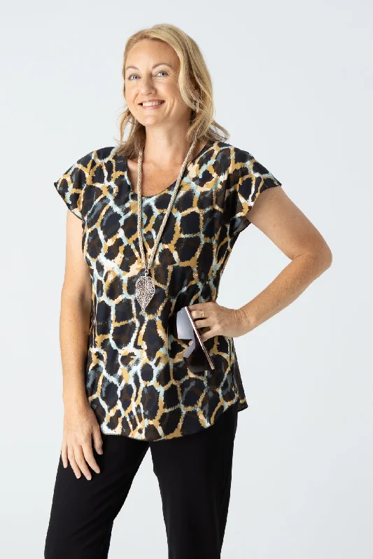 Weekend Deal Rockpool Print Short Sleeve Jersey Top