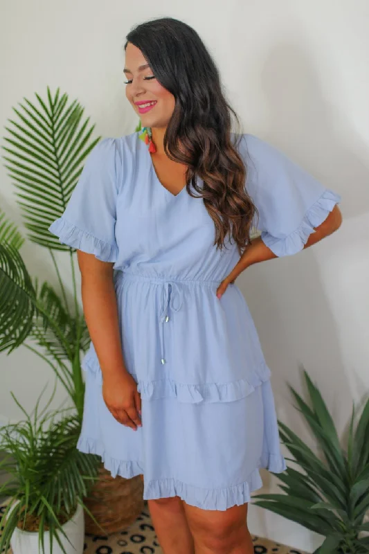 Today Only Madeline Ruffle Short Sleeve Dress