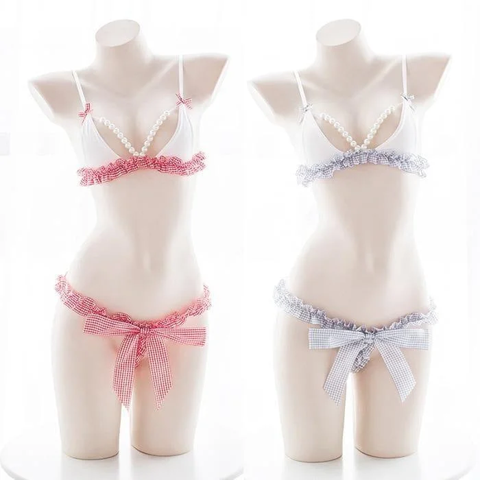 Special Price Pearls & Frills Lingerie Set