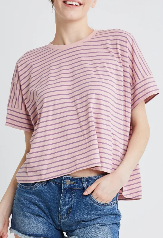 Deal Alert Chalk Striped Boxy Top