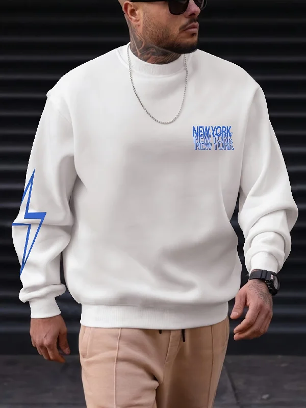Weekend Deals That Wow Sixsr Lighting And Letter Print Fashionable Men's Casual Long Sleeve Crew Neck Pullover Sweatshirt, Suitable For Outdoor Sports, For Autumn Spring, Can Be Paired With Necklace, As Gifts Weekend Deals That Wow Sixsr Lighting And Letter Print Fashionable Men's Casual Long Sleeve Crew Neck Pullover Sweatshirt, Suitable For Outdoor Sports, For Autumn Spring, Can Be Paired With Necklace, As Gifts