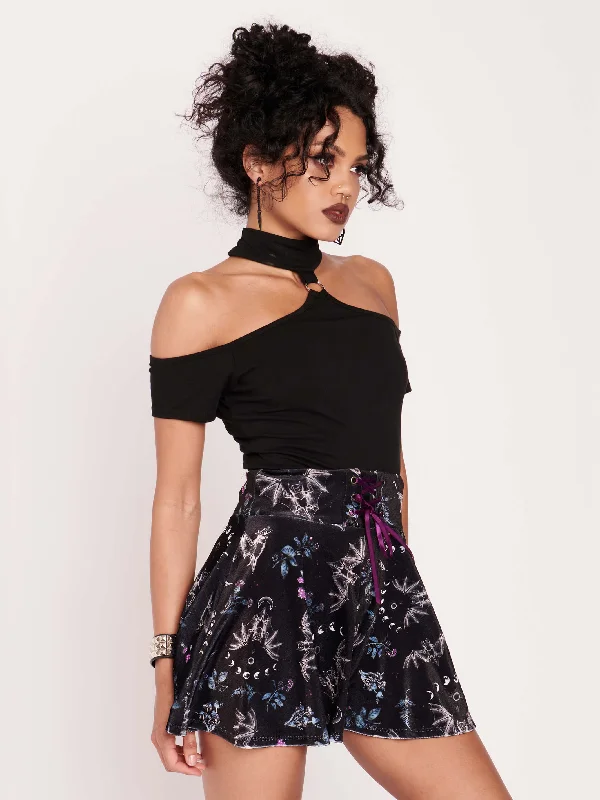 Weekend Bargains Await You Choker Off Shoulder Crop Top
