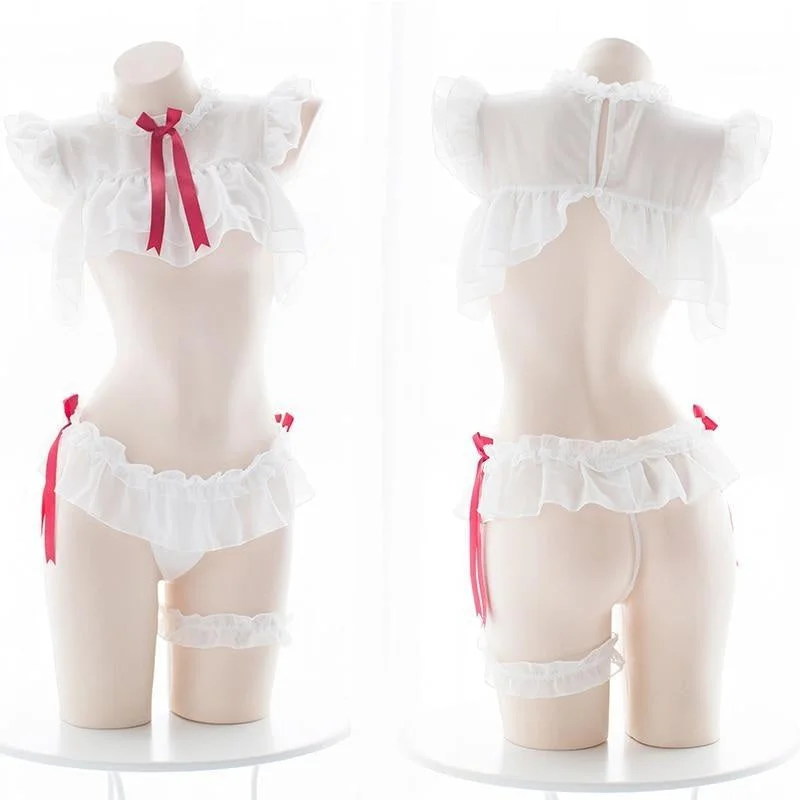 Weekend Deal Chiffon Student Lingerie Set