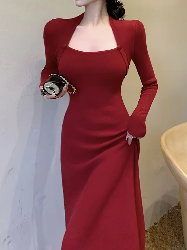 Special Buy Sixsr Solid Square Neck Button Detail Dress, Long Sleeve Ruffle Dress, Women's Clothing Special Buy Sixsr Solid Square Neck Button Detail Dress, Long Sleeve Ruffle Dress, Women's Clothing