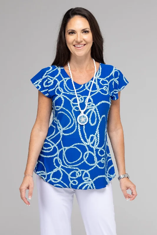 Lowest Price Loop Print Short Sleeve Jersey Top