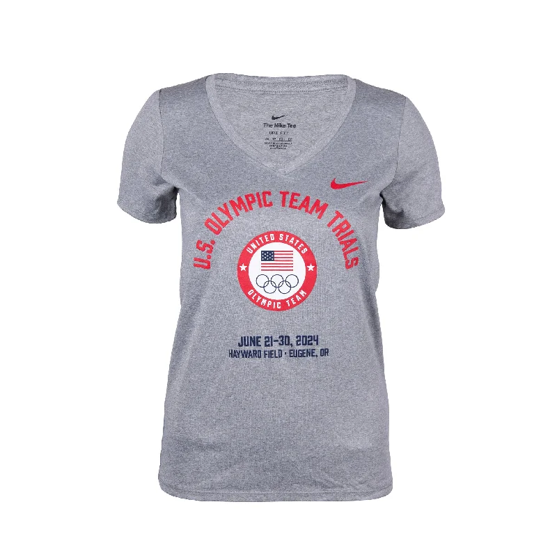 Closeout Deal Nike USATF Women's 2024 U.S. Olympic Team Trials Legend V-Neck T-Shirt