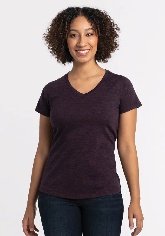 Unwind with Weekend Discounts Mia V Neck - Deep Plum