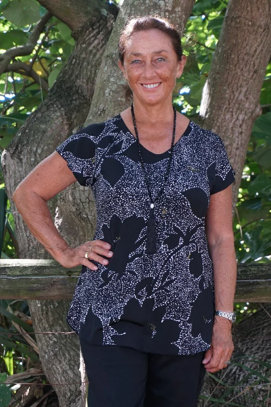Lowest Rates Evening Print Short Sleeve Jersey Top