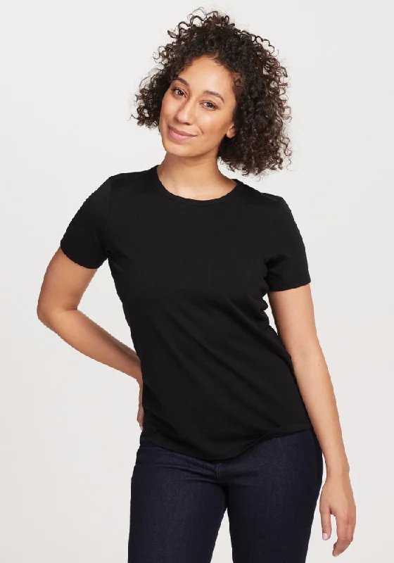 Great Bargain Liza Crew Neck Tee - Black
