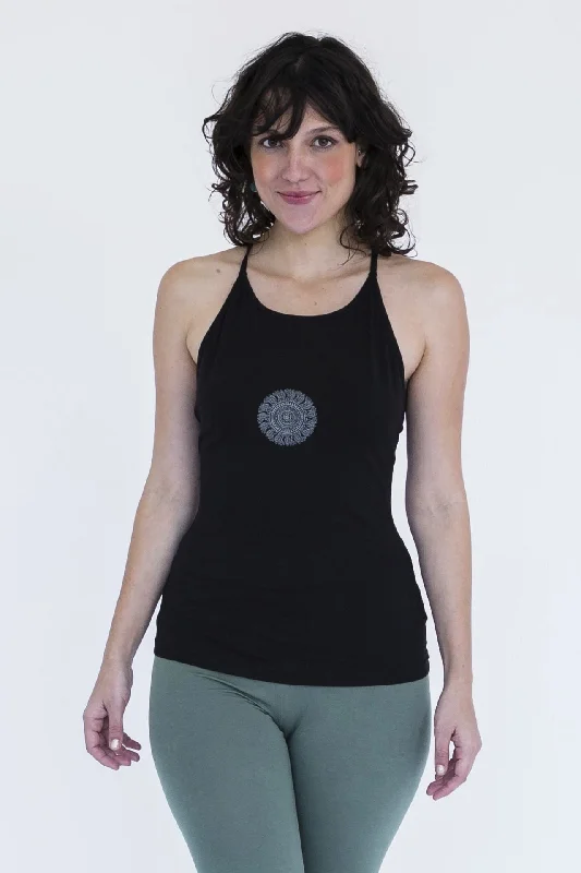 Weekend Offers That Sizzle Tribal Singlet Top - Black