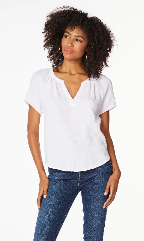 Weekend Bargains to Love Split Neck Top