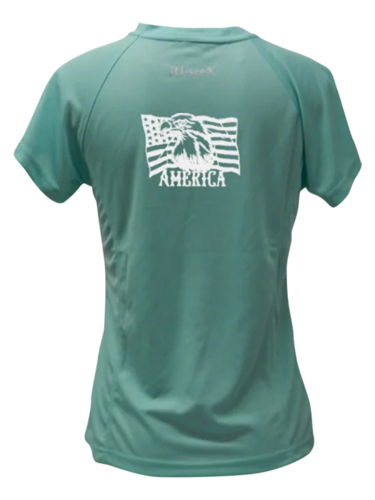 Time-Sensitive Women's Reflective Short Sleeve Shirt - America