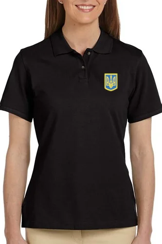 Mega Discount Women's polo shirt with Tryzub Emblem