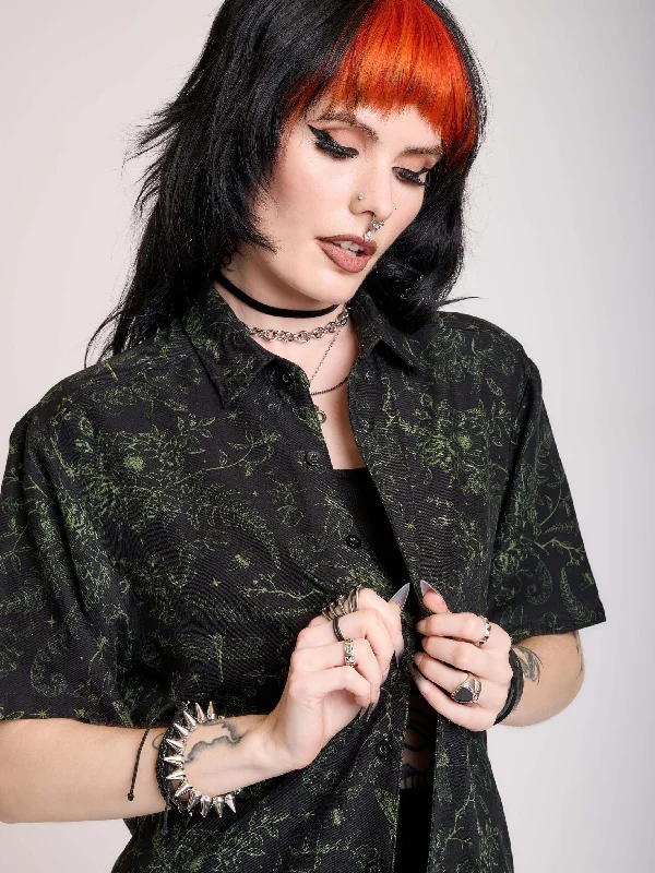 Reduced Rates Swamp Witch Button Up