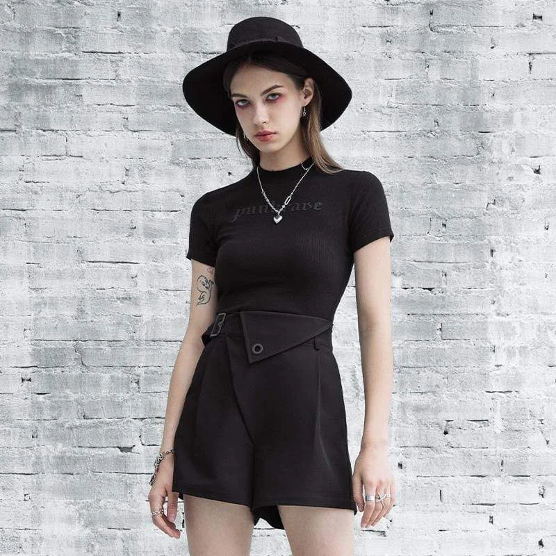 Sale Alert Women's Punk Rave Printed Black Tees