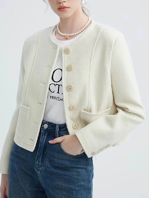 Best Choice Sixsr Solid Button Front Simple Coat, Elegant Long Sleeve Dual Pockets Coat For Fall & Winter, Women's Clothing Best Choice Sixsr Solid Button Front Simple Coat, Elegant Long Sleeve Dual Pockets Coat For Fall & Winter, Women's Clothing