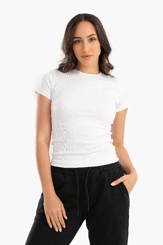 Weekend Discounts to Savor Microfiber Short Sleeves Top