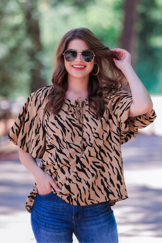 Don't Delay Carol Balloon Sleeve Top