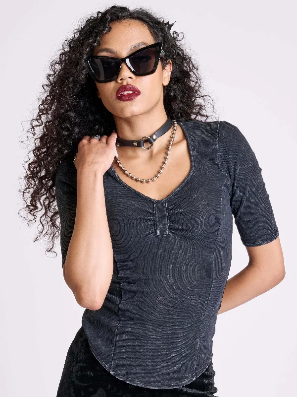 Major Deal Distressed Sweetheart Top