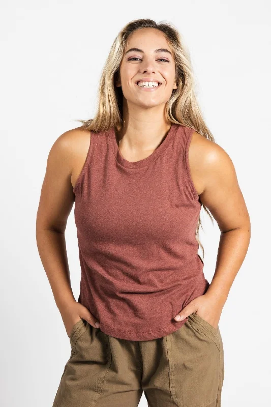 Weekend Bargains to Sizzle Organic Tank Top - Dusty Mauve