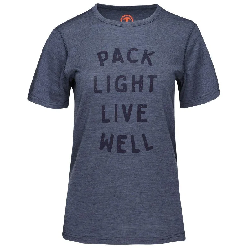 Weekend Deals to Make You Happy Womens Merino 150 Pack Light Tee (Denim)