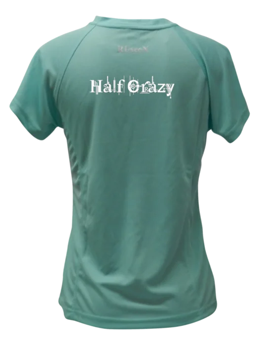 Weekend Extravaganza: Shop Now Women's Reflective Short Sleeve Shirt - NEW 13.1 Half Crazy
