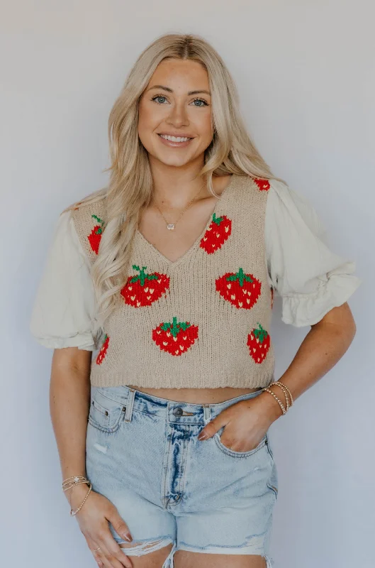 Limited Offer Free People Strawberry Jam Top - Final Sale 25% off in cart