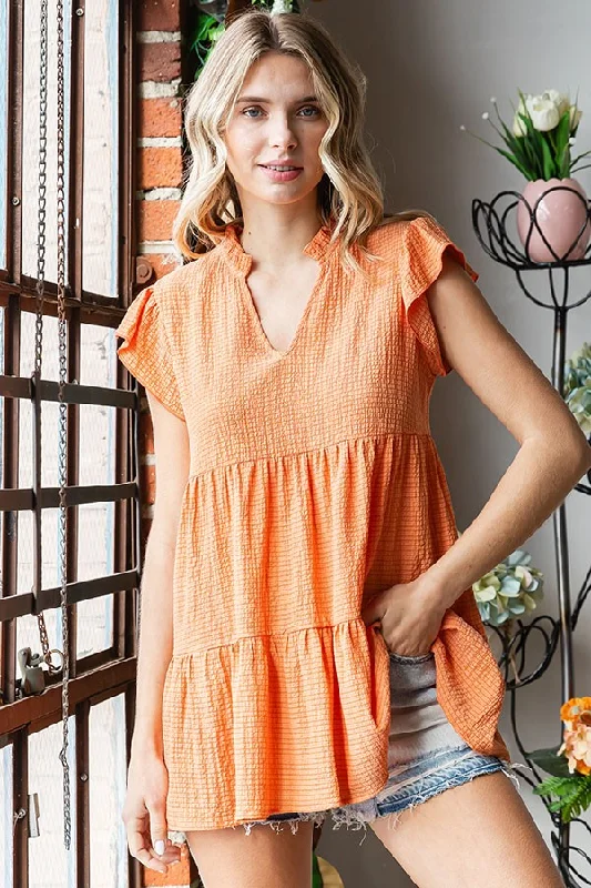 Weekend Bargains to Celebrate Orange Tiered Tunic Top
