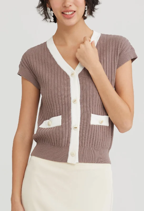Online Exclusive Preppy Button Up Knit Top