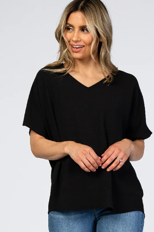 Weekend Savings Bonanza Black Short Sleeve Blouse