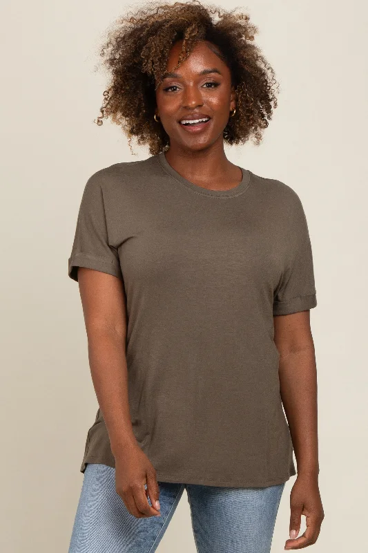 Limited Offer Olive Relaxed Fit T-Shirt