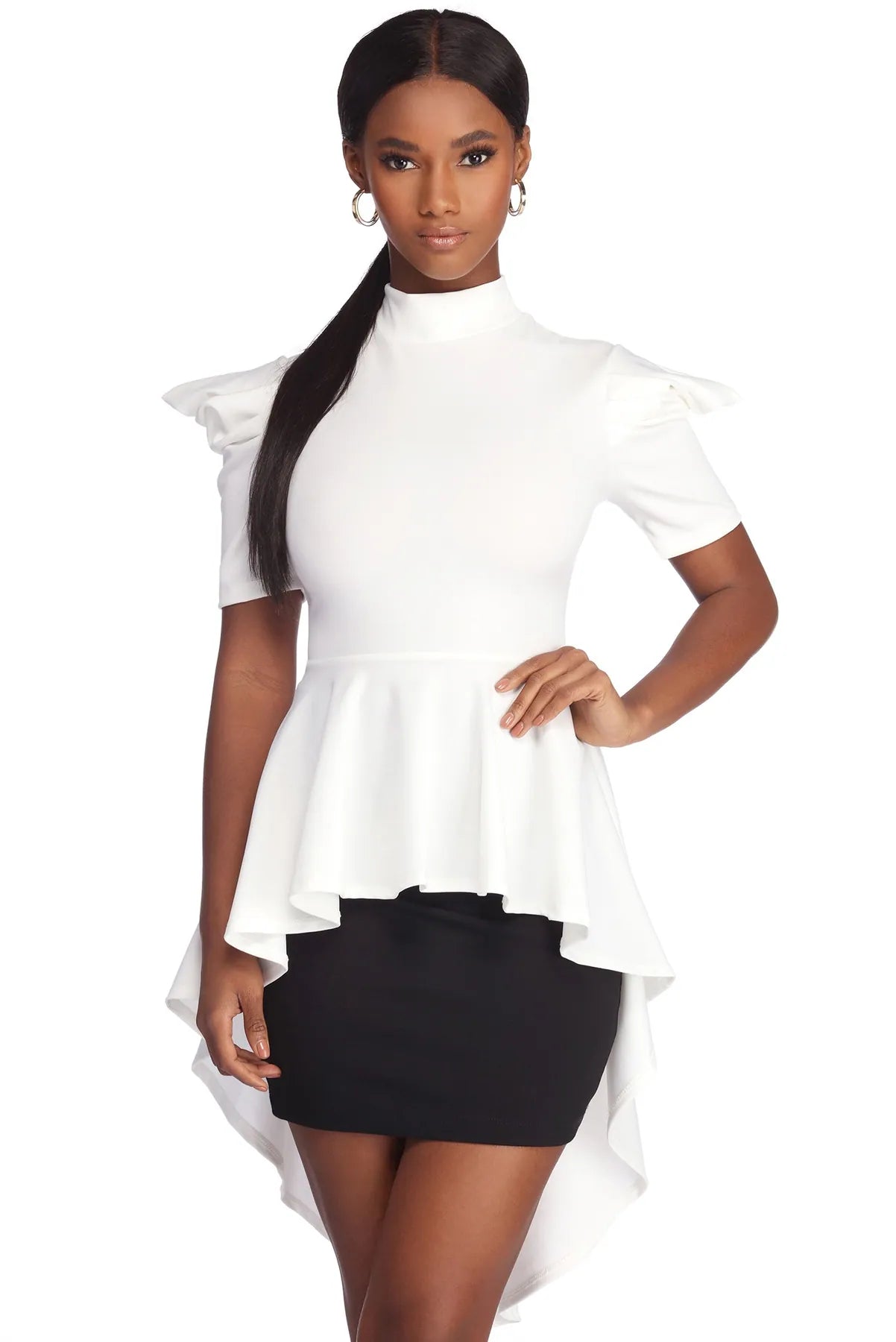Weekend Bargains to Celebrate Poised In Peplum Top