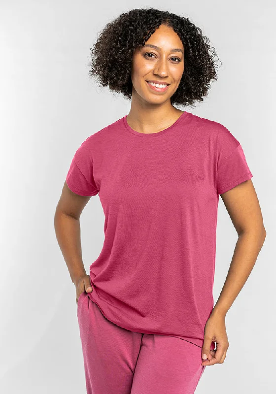 Price Drop Billie Lounge Tee - Red Violet