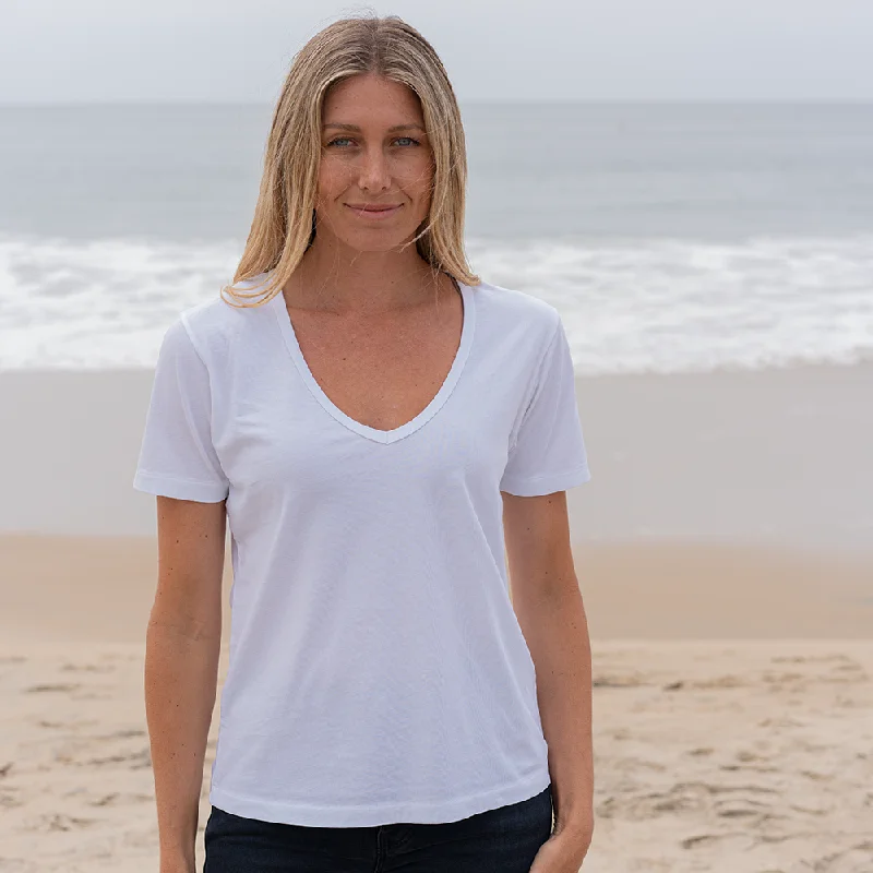 Weekend Deals That Dazzle Womens Deep V-neck T-shirt