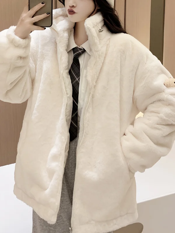 Weekend Offers You Can't Ignore Sixsr Teddy Decor Zip Front Plush Coat, Long Sleeve Slant Pockets Outerwear For Fall & Winter, Women's Clothing Weekend Offers You Can't Ignore Sixsr Teddy Decor Zip Front Plush Coat, Long Sleeve Slant Pockets Outerwear For Fall & Winter, Women's Clothing