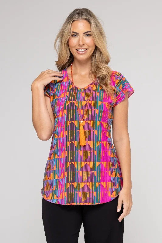 Weekend Bargains to Love Cairo Print Short Sleeve Jersey Top
