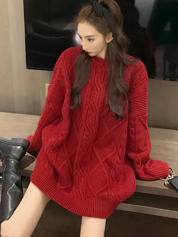 Weekend Discounts to Delight Sixsr Cable Twist Knit Sweater, Casual Long Sleeve Crew Neck Pullover Sweater For Fall & Winter, Women's Clothing Weekend Discounts to Delight Sixsr Cable Twist Knit Sweater, Casual Long Sleeve Crew Neck Pullover Sweater For Fall & Winter, Women's Clothing