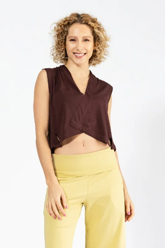 Weekend Deals That Excite Ayumi Top - Chocolate