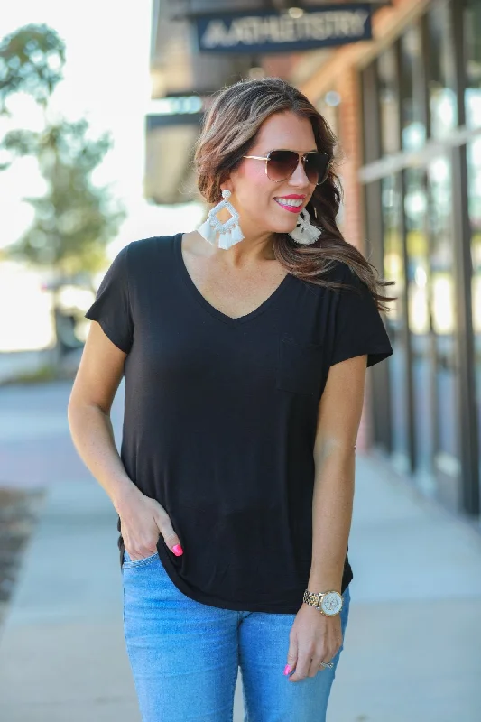 Super Bargain Jess Lea Basic Pocket Tee