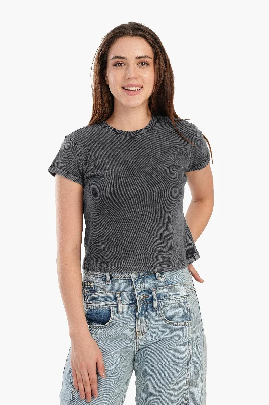 Weekend Discounts to Love Ribbed Short Sleeves Top