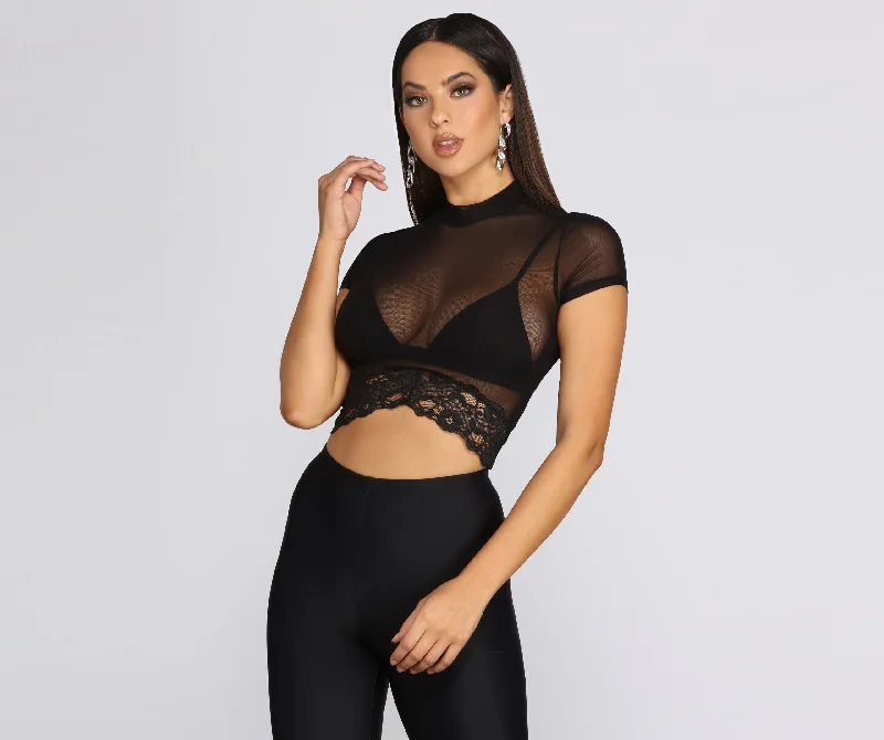 Weekend Bargains to Grab Mesh With Me Cropped Tee