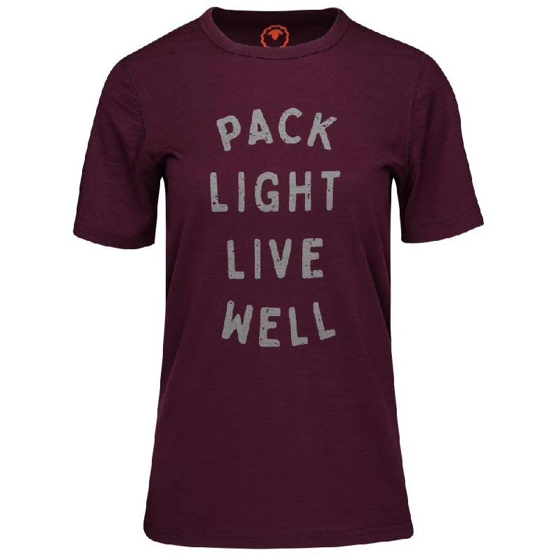 Weekend Savings Sensation Womens Merino 150 Pack Light Tee (Wine)