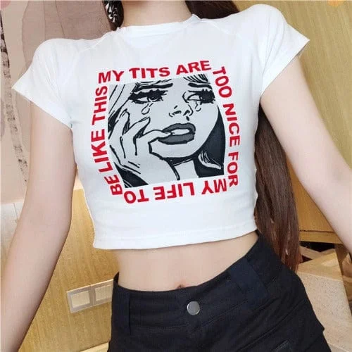 Limited Supply Women's Character Printed Short T-shirts